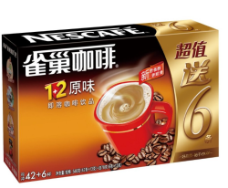 雀巢咖啡 1+2 原味 48包 624g　29.6元（99-30，低至22元）